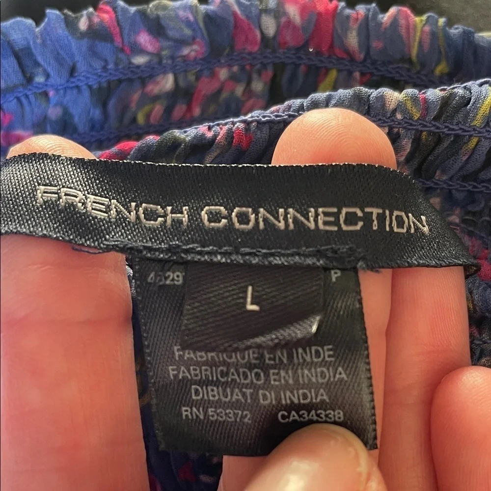 French Connection Purple and Pink Floral Mini Skirt